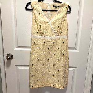 Brooks Brothers seersucker pineapple dress size 10